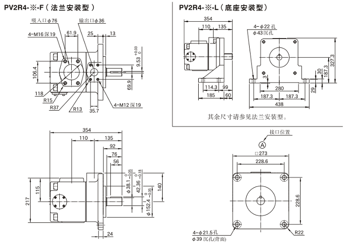 <a  target='_blank'><u>油研葉片泵</u></a>PV2R4-136、153、184、200、237尺寸